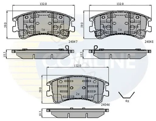 Тормозные колодки COMLINE CBP3950