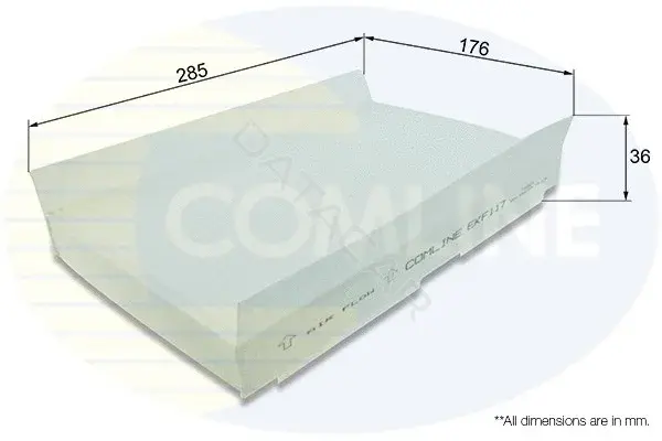 Фильтр салонный COMLINE EKF117