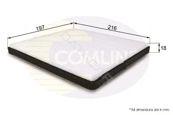Фильтр салонный COMLINE EKF126