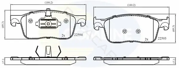 Тормозные колодки COMLINE CBP02354