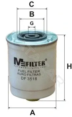 Топливный фильтр MFILTER DF3518