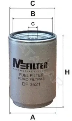 Топливный фильтр MFILTER DF3521