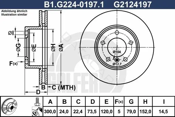 Тормозные диски GALFER B1.G224-0197.1