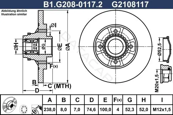 Тормозные диски GALFER B1.G208-0117.2