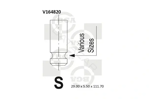 Впускной клапан BGA V164820