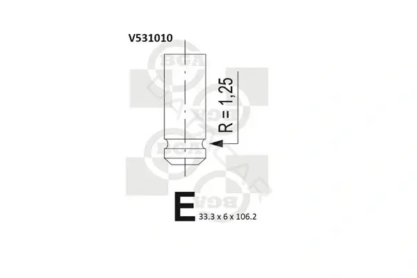 Впускной клапан BGA V531010