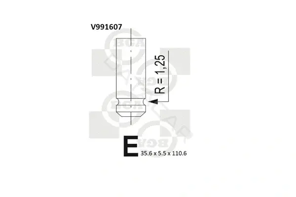 Впускной клапан BGA V991607