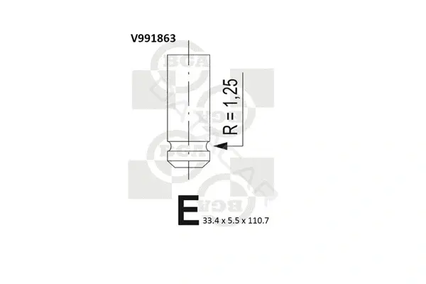 Впускной клапан BGA V991863