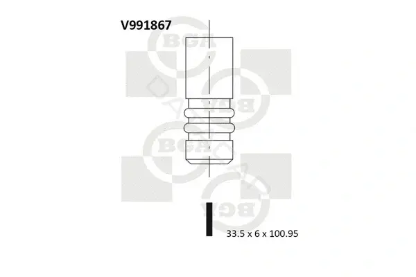 Впускной клапан BGA V991867