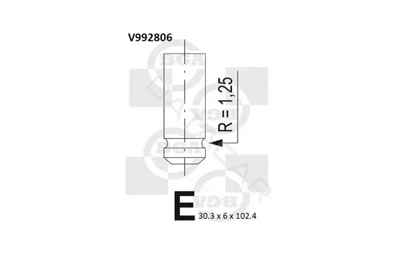 Впускной клапан BGA V992806