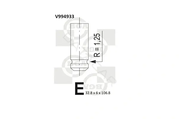 Впускной клапан BGA V994933