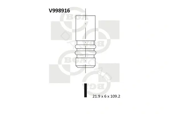Впускной клапан BGA V998916