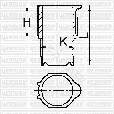 Гильза цилиндра YENMAK 51-95908-000