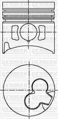 Поршень двигателя YENMAK 31-04608-050