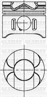 Поршень двигателя YENMAK 31-04697-000