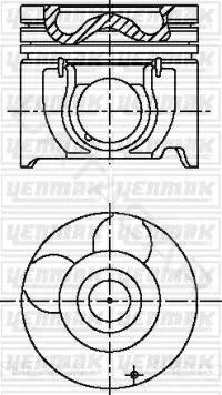 Поршень двигателя YENMAK 36-03537-000