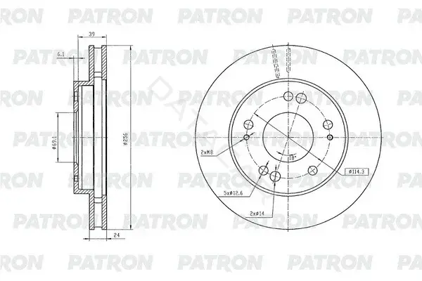 Тормозные диски PATRON PBD1434
