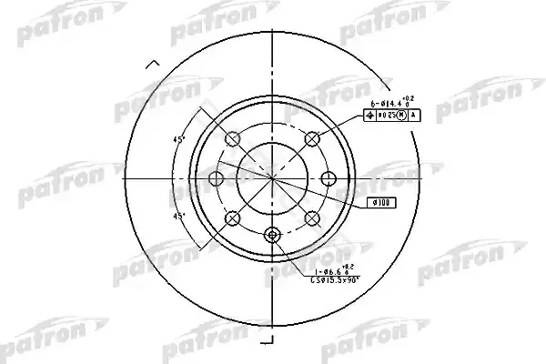 Тормозные диски PATRON PBD1609