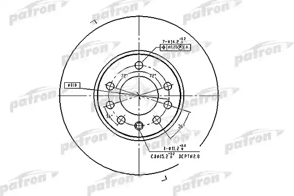 Тормозные диски PATRON PBD4048