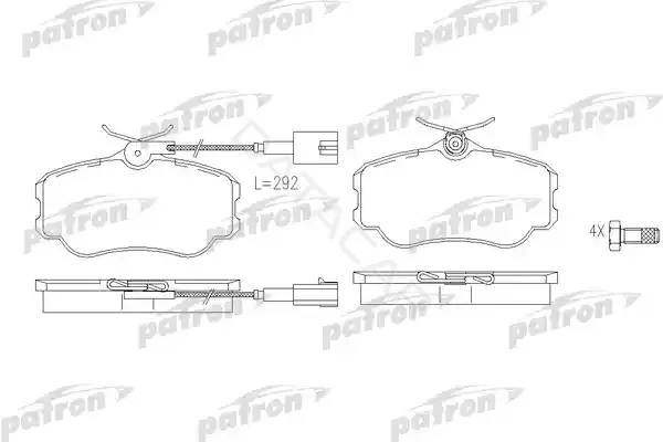 Тормозные колодки PATRON PBP595