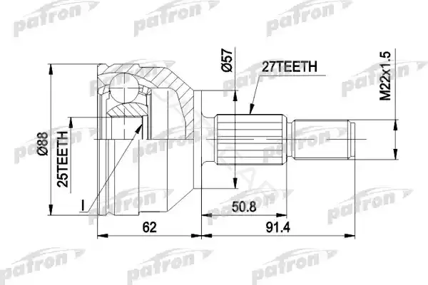 Шрус PATRON PCV1202