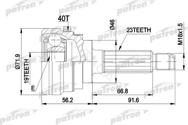 Шрус PATRON PCV1280