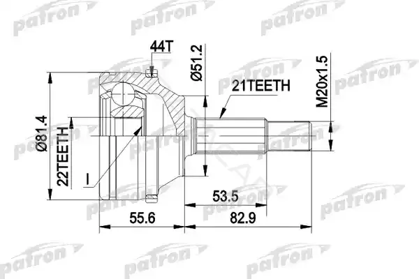 Шрус PATRON PCV1310