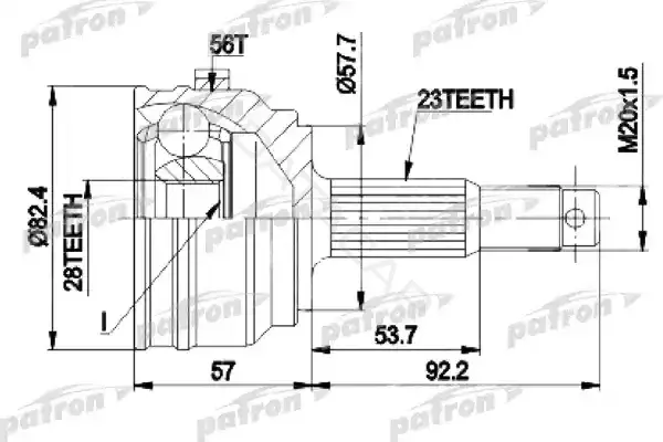 Шрус PATRON PCV1330