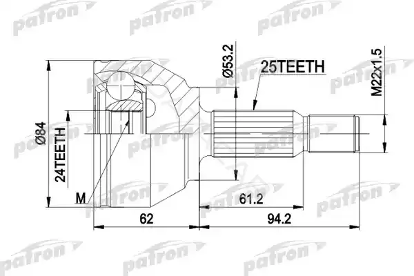 Шрус PATRON PCV1511