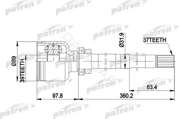Шрус PATRON PCV3013