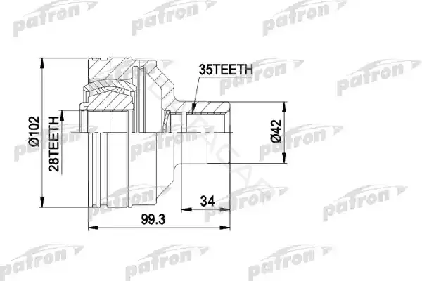 Шрус PATRON PCV5013
