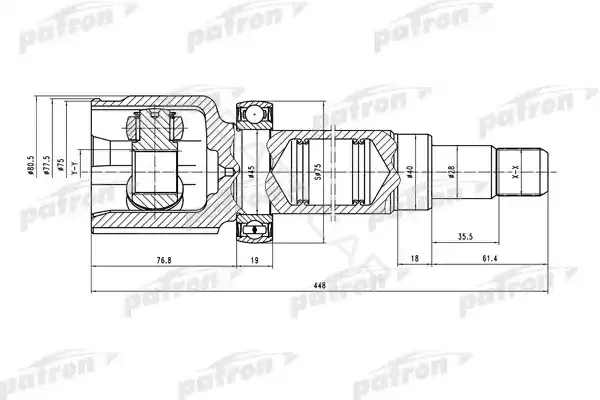 Шрус PATRON PCV5036