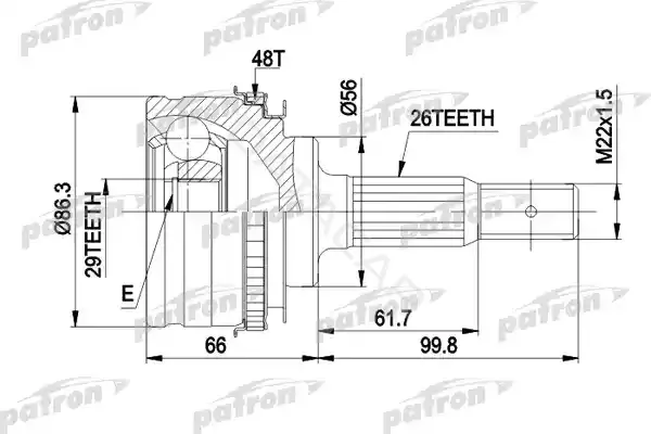 Шрус PATRON PCV9012