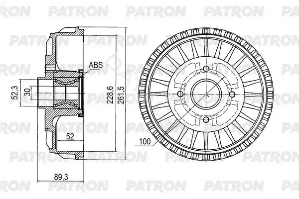 Тормозной барабан PATRON PDR1737