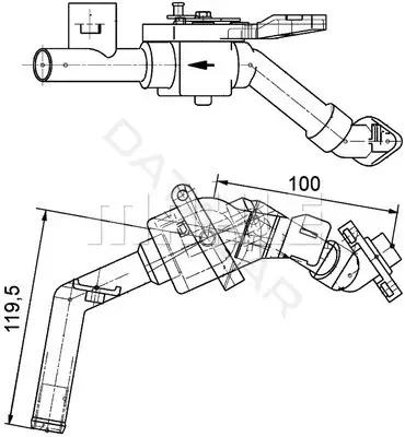 Клапан ЕГР KNECHT/MAHLE CV8000P