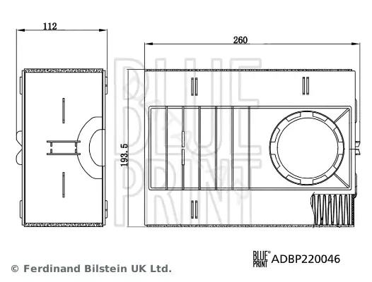 Воздушный фильтр BLUE PRINT ADBP220046