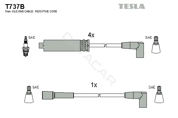 Высоковольтные провода TESLA T737B
