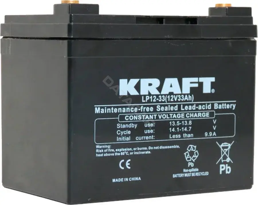 Аккумуляторы и батарейки KRAFT LP12-33