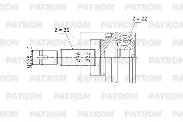 Шрус PATRON PCV2178