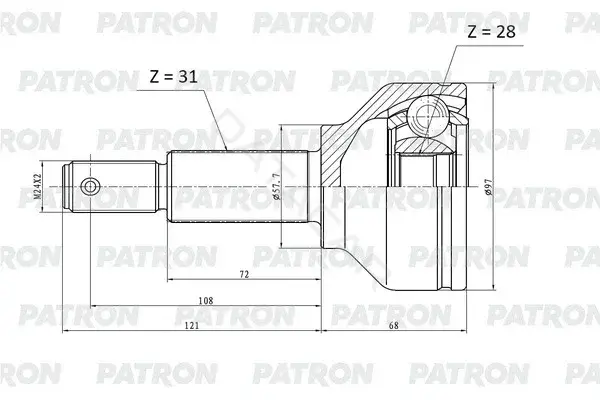 Шрус PATRON PCV2179