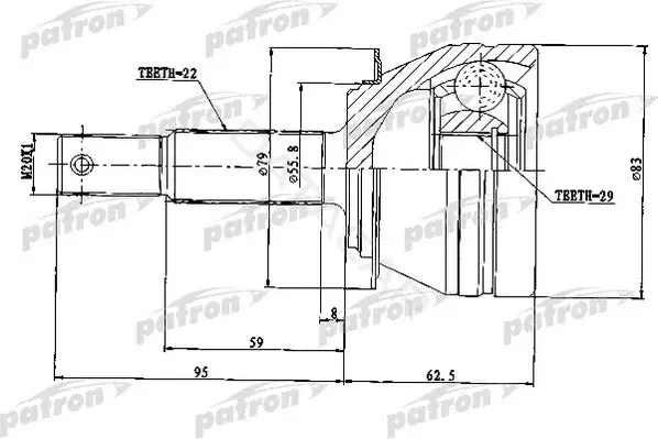 Шрус PATRON PCV1234