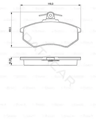 Тормозные колодки BOSCH 0986466698