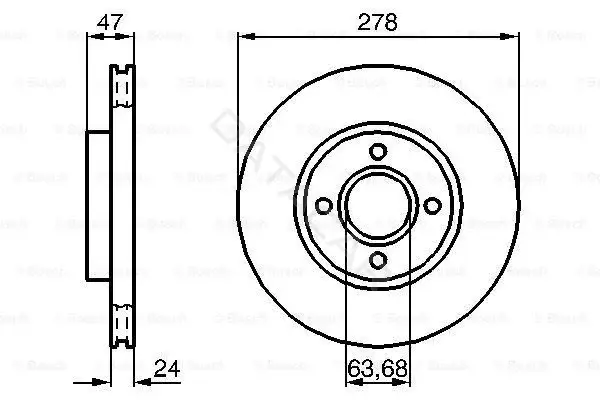Тормозные диски BOSCH 0986478427