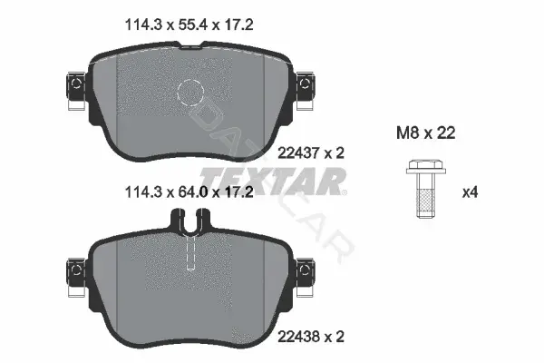 Тормозные колодки TEXTAR 2243701