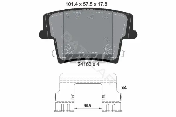 Тормозные колодки TEXTAR 2416303