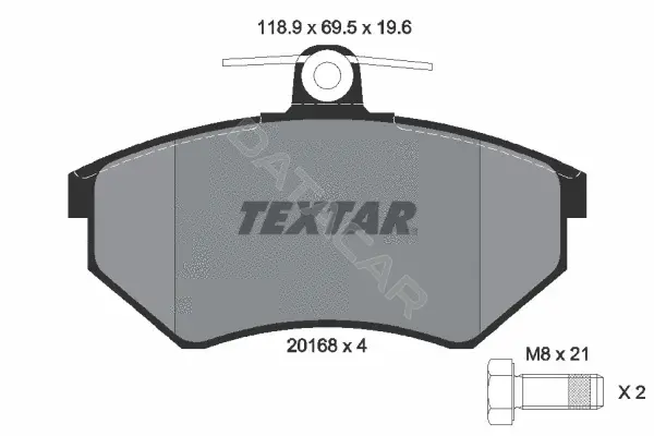 Тормозные колодки TEXTAR 2016804