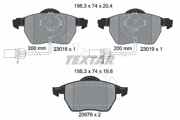 Тормозные колодки TEXTAR 2301802