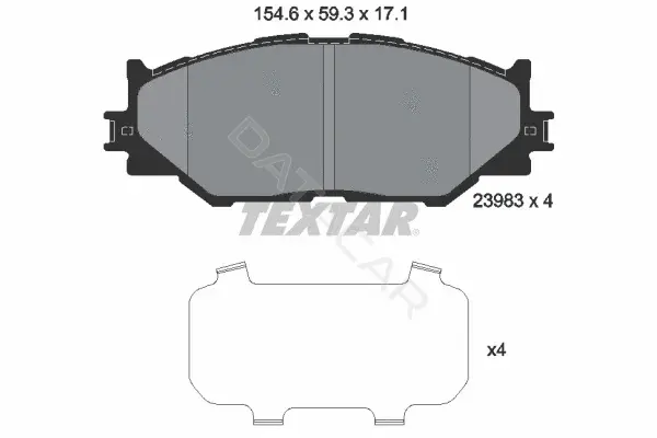 Тормозные колодки TEXTAR 2398301