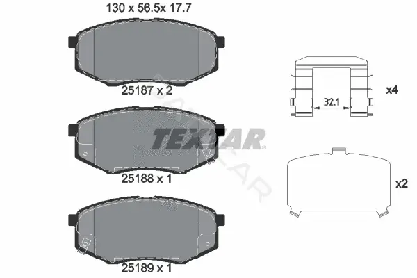 Тормозные колодки TEXTAR 2518701