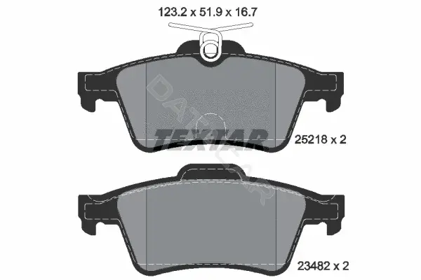 Тормозные колодки TEXTAR 2521801